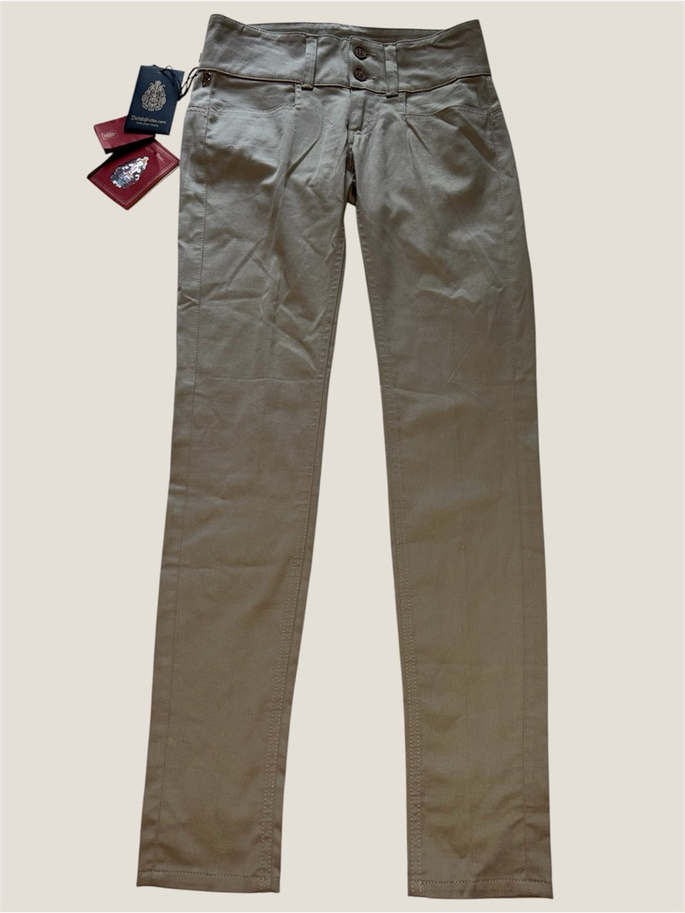 Dondup Khaki Slim Fit Trouser Pants